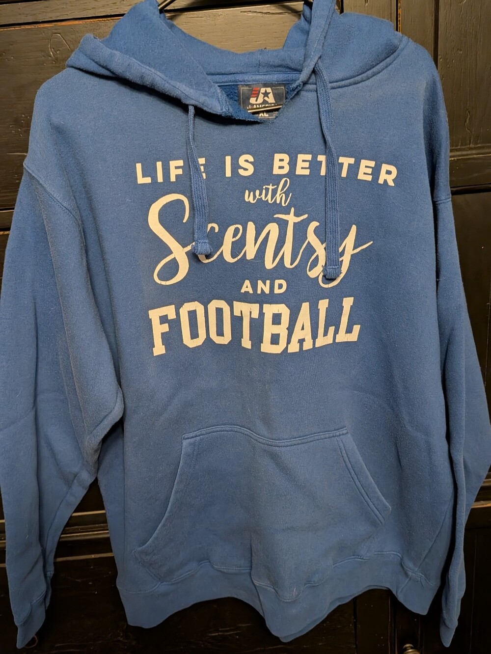 Blue Hooded Sweatshirt - Life Is Better with Scentsy and Football
